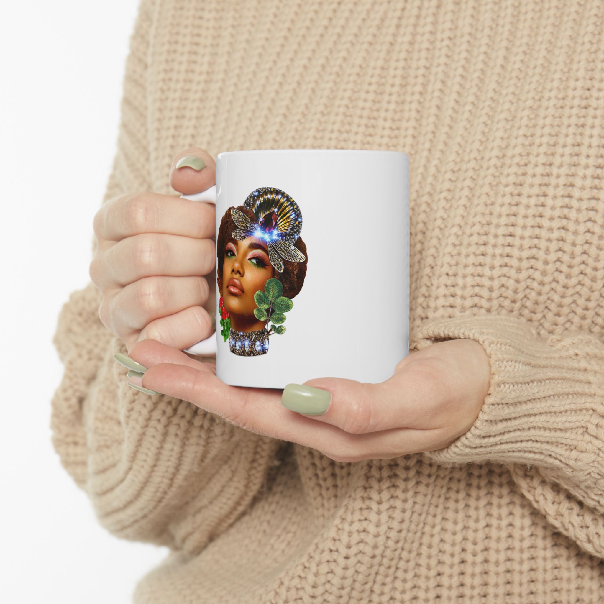 "Dragonfly" by Natalie Jarvis - Ceramic Mug, (11oz, 15oz) - Image 4