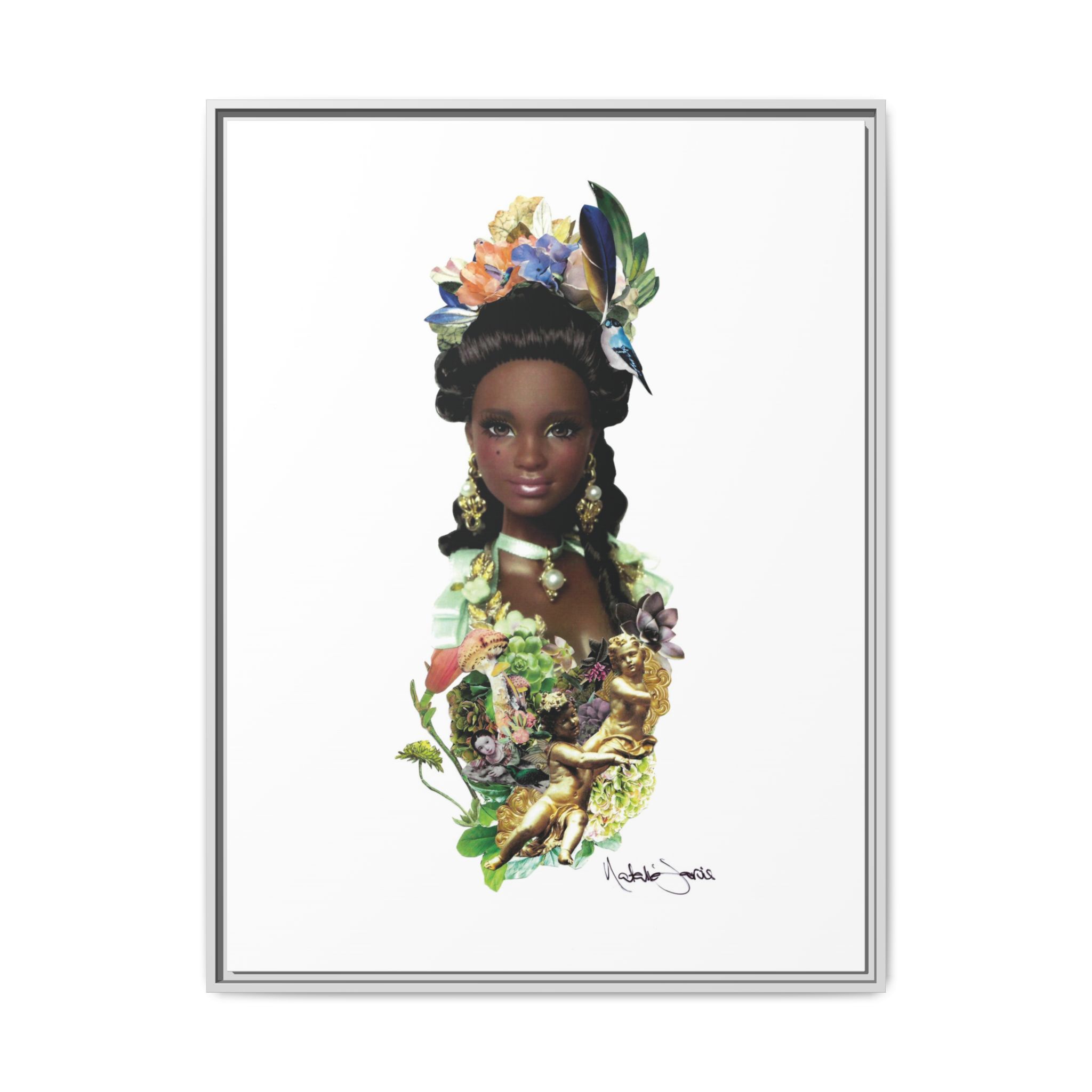 "Bridgerton Barbie" by Natalie Jarvis - Matte Canvas, Framed (Multi-color) - Image 7