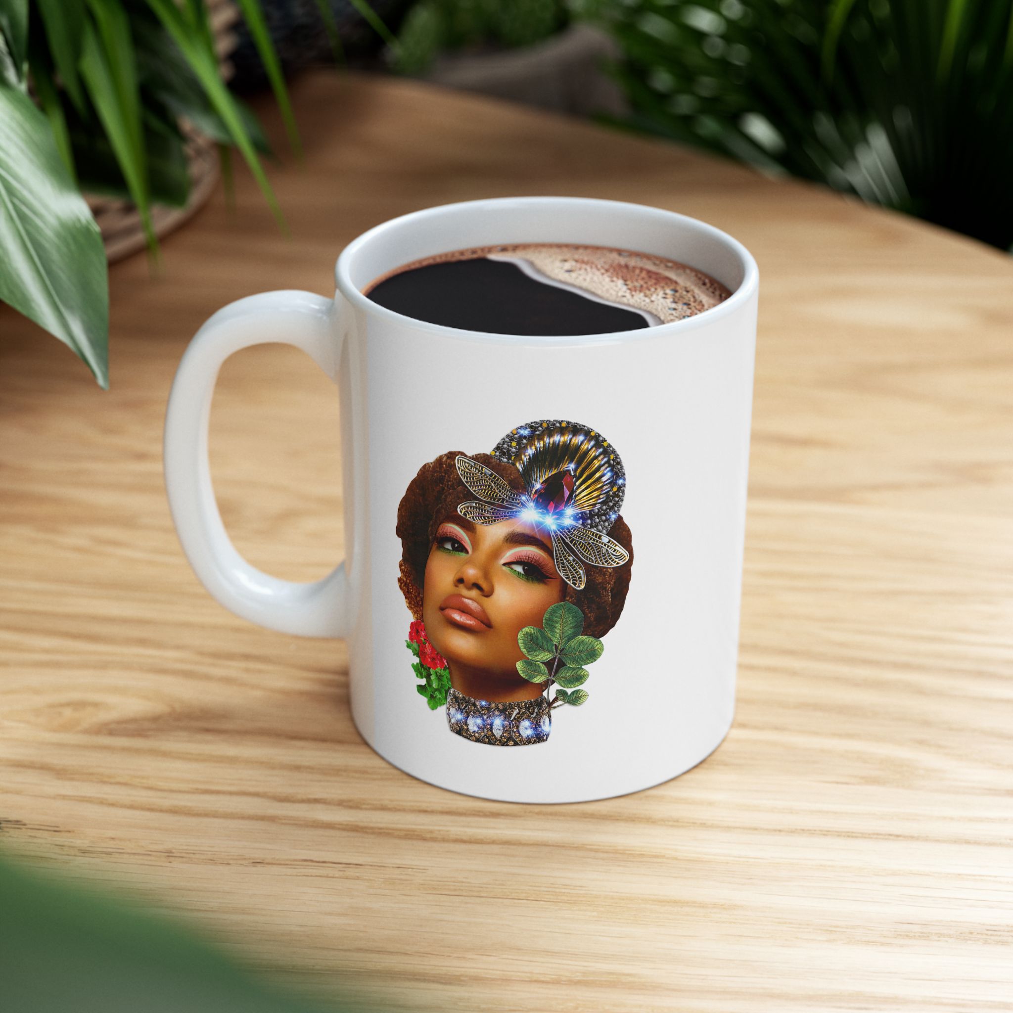 "Dragonfly" by Natalie Jarvis - Ceramic Mug, (11oz, 15oz) - Image 3