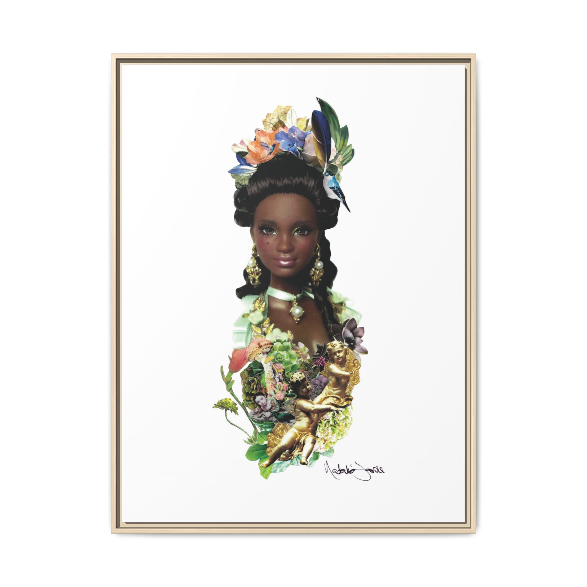 "Bridgerton Barbie" by Natalie Jarvis - Matte Canvas, Framed (Multi-color) - Image 6