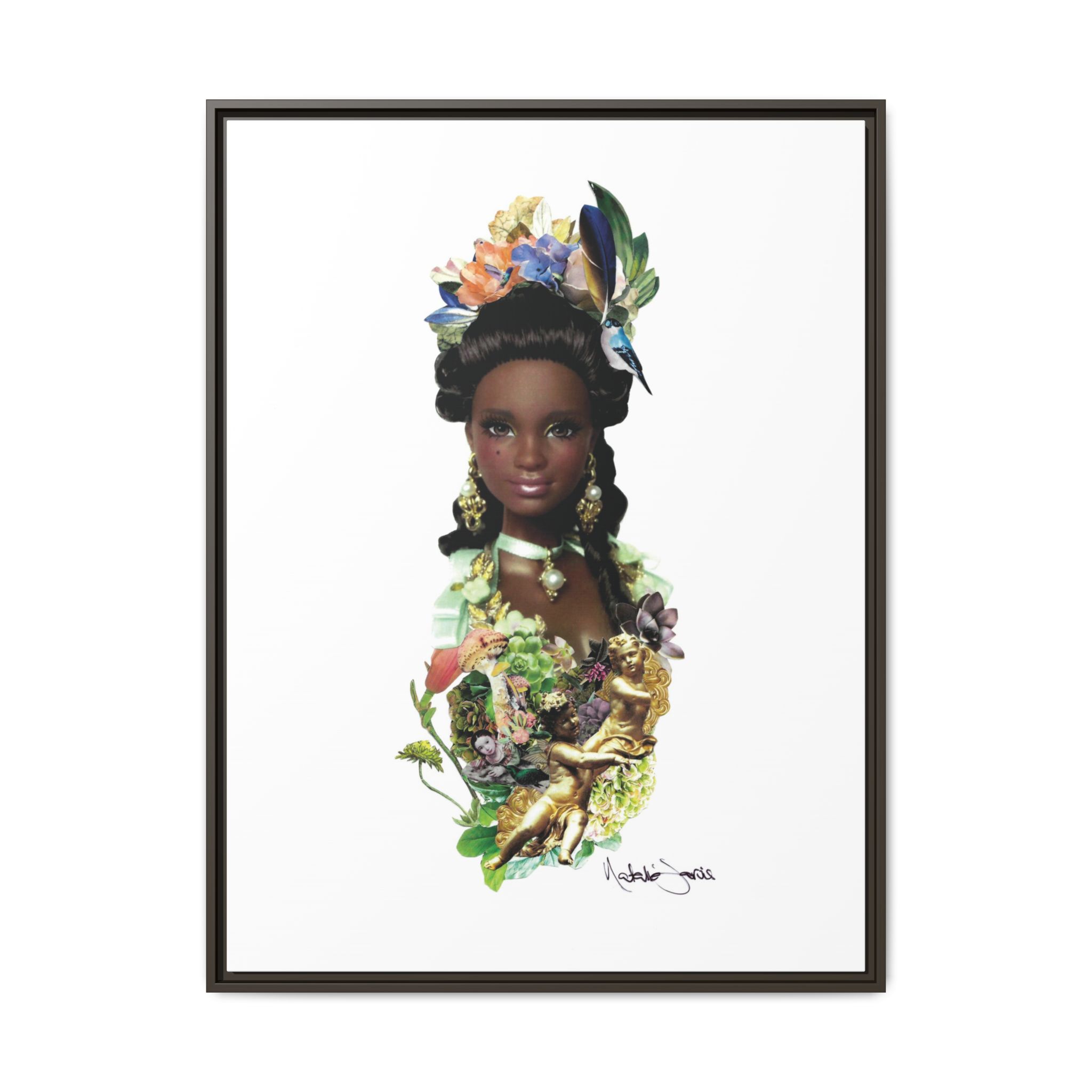 "Bridgerton Barbie" by Natalie Jarvis - Matte Canvas, Framed (Multi-color)
