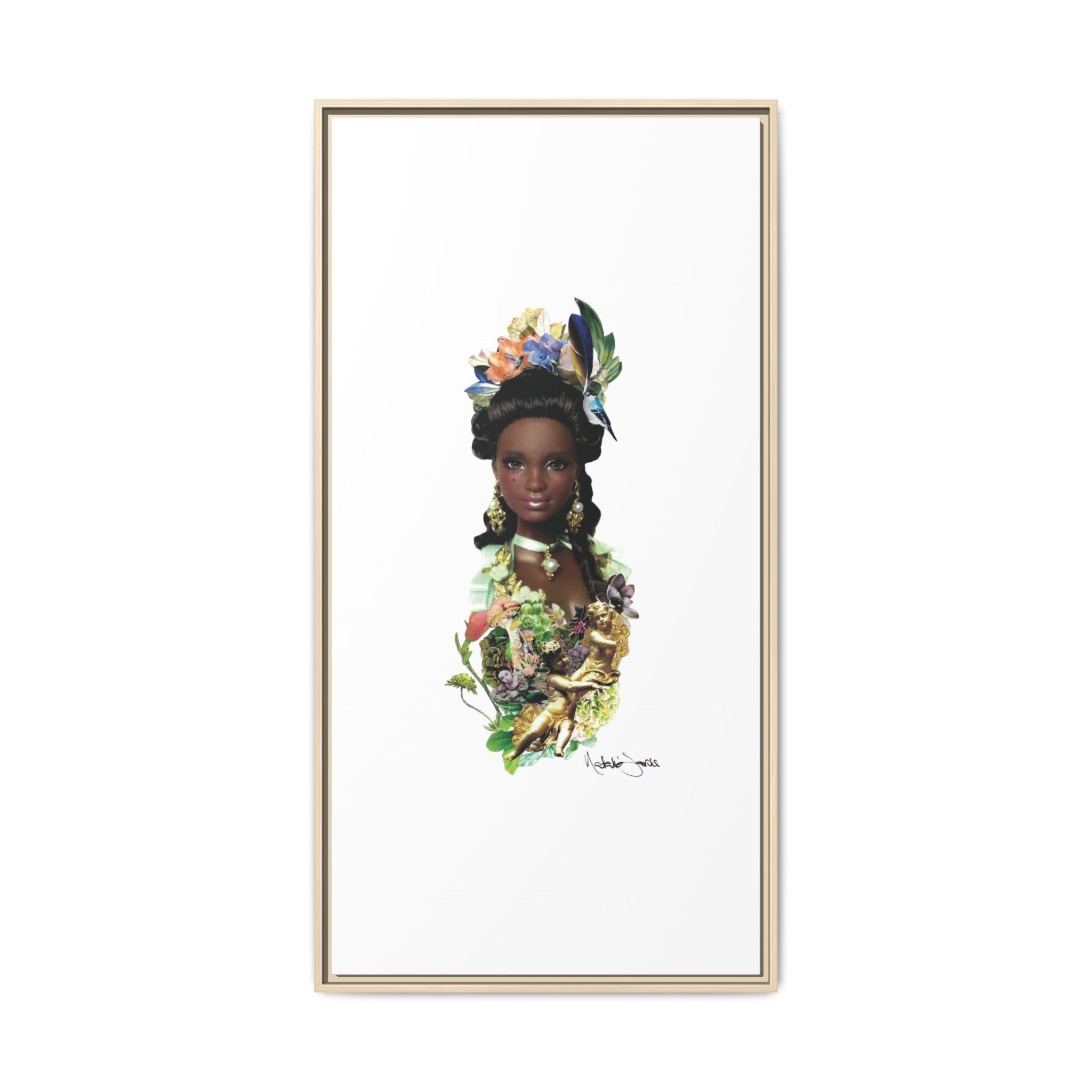 "Bridgerton Barbie" by Natalie Jarvis - Matte Canvas, Framed (Multi-color) - Image 2