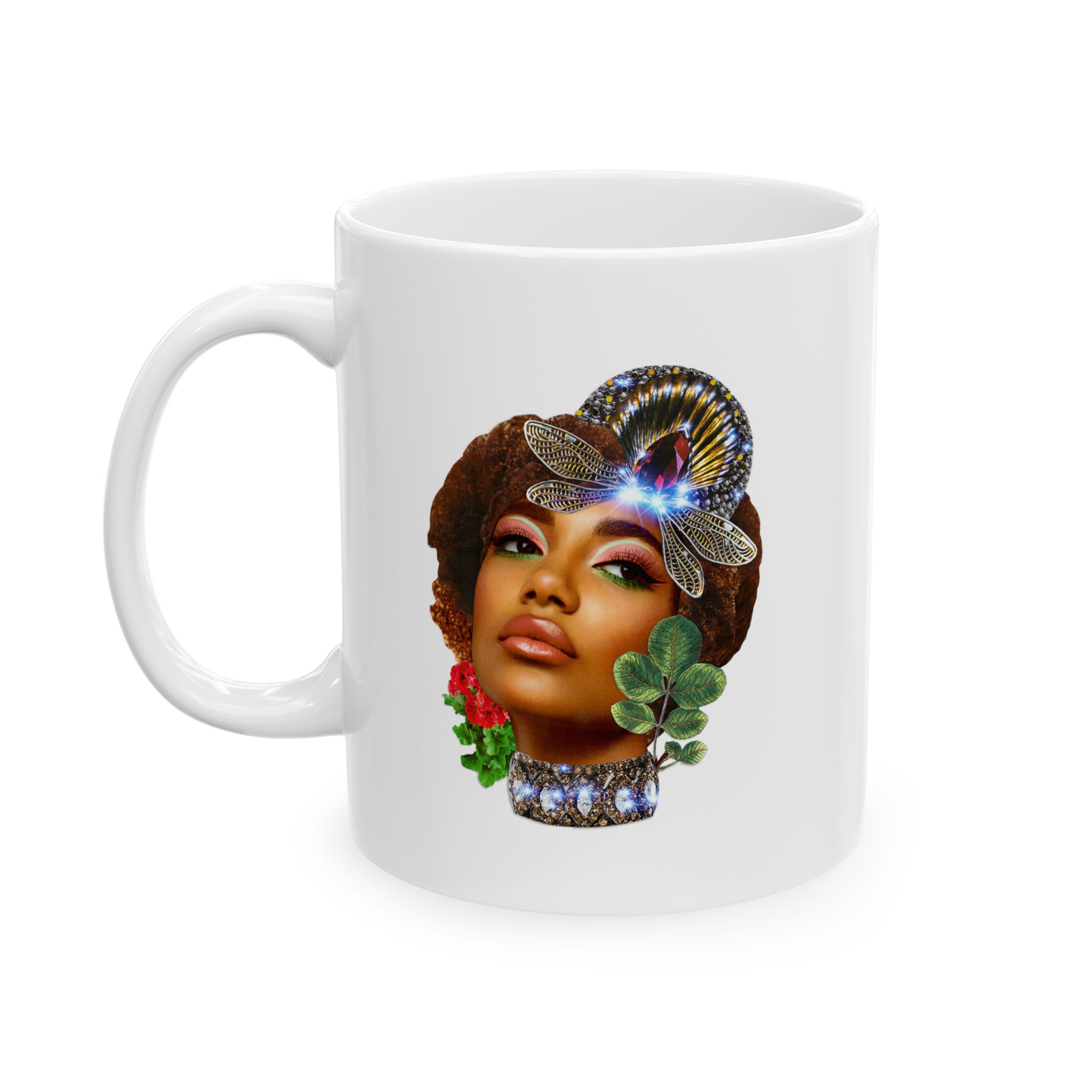 "Dragonfly" by Natalie Jarvis - Ceramic Mug, (11oz, 15oz)