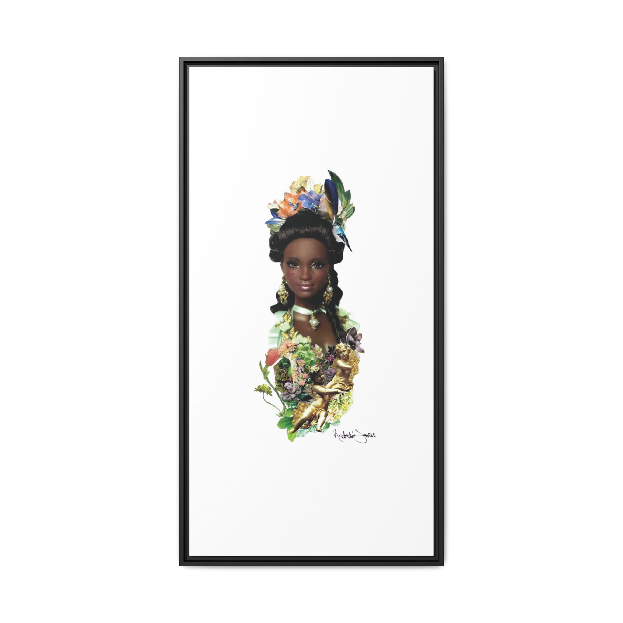 "Bridgerton Barbie" by Natalie Jarvis - Matte Canvas, Framed (Multi-color) - Image 3