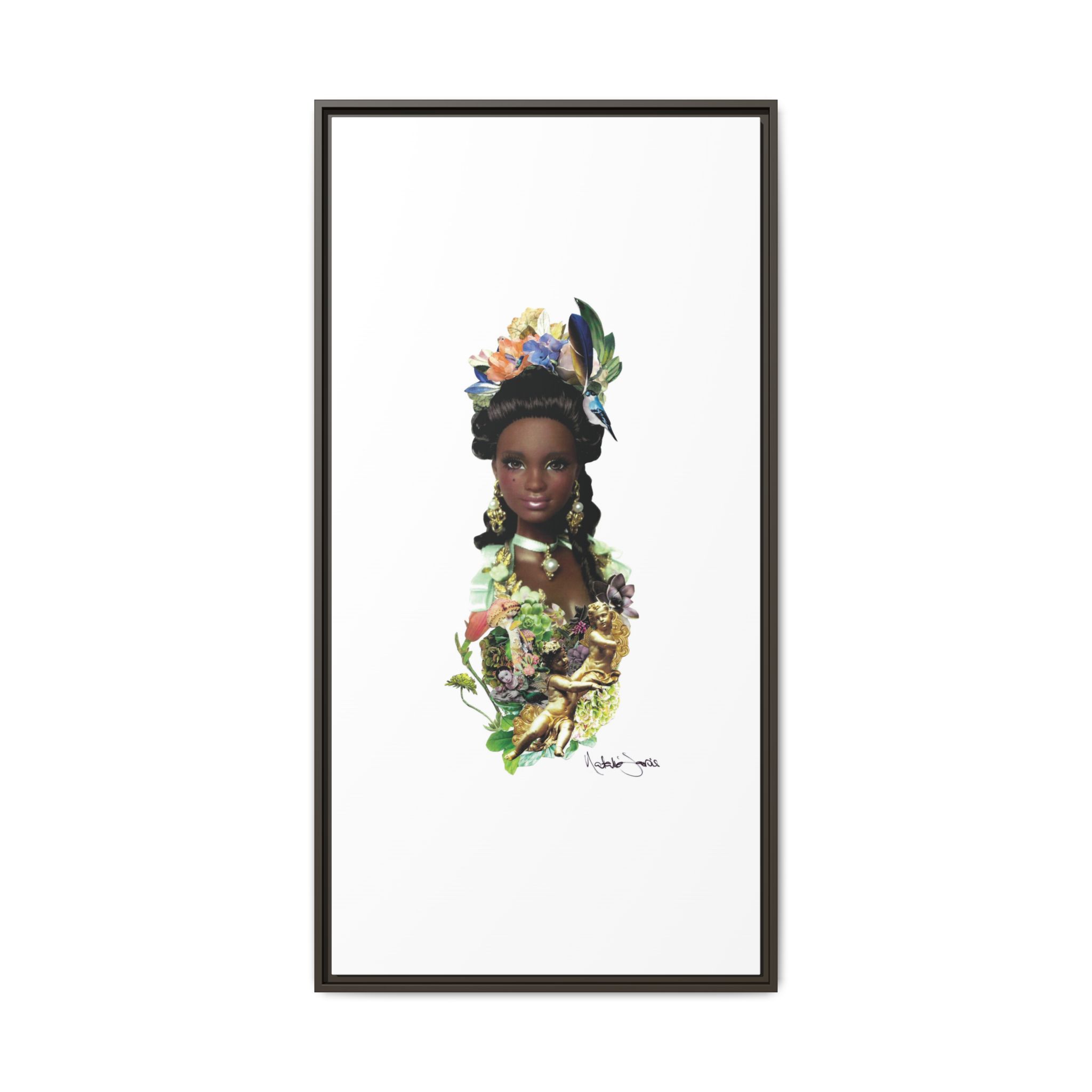 "Bridgerton Barbie" by Natalie Jarvis - Matte Canvas, Framed (Multi-color) - Image 4