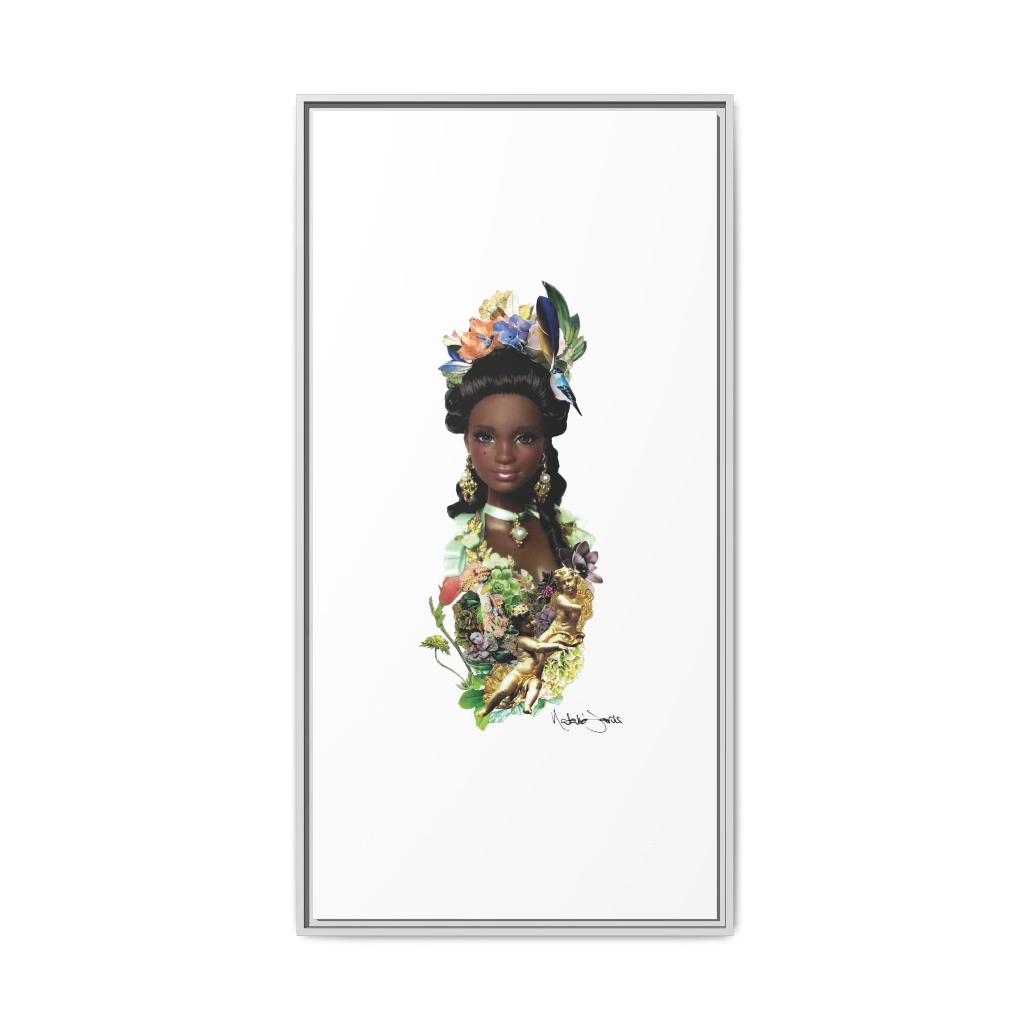 "Bridgerton Barbie" by Natalie Jarvis - Matte Canvas, Framed (Multi-color) - Image 5